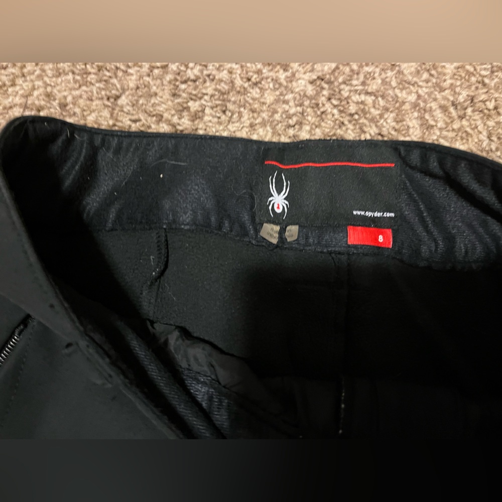 Womens fitted black spyder ski pants